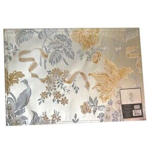 Waterford Eva Set of 3 Placemats Christmas Thanksgiving Luxury Blue 13x19"